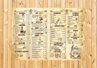 Газетная барная карта для ресторана Аленушка, г. Самара