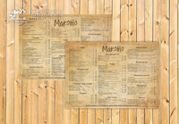 Однолистовое меню для ресторана МАКОТО, г. Москва