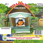 Дизайн наклейки Толокно овсяное для компании Продукты Здорового питания